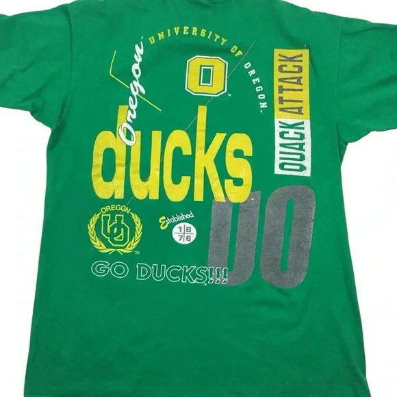 Vintage Oregon Ducks AOP single stitch tshirt - Picture 2 of 5